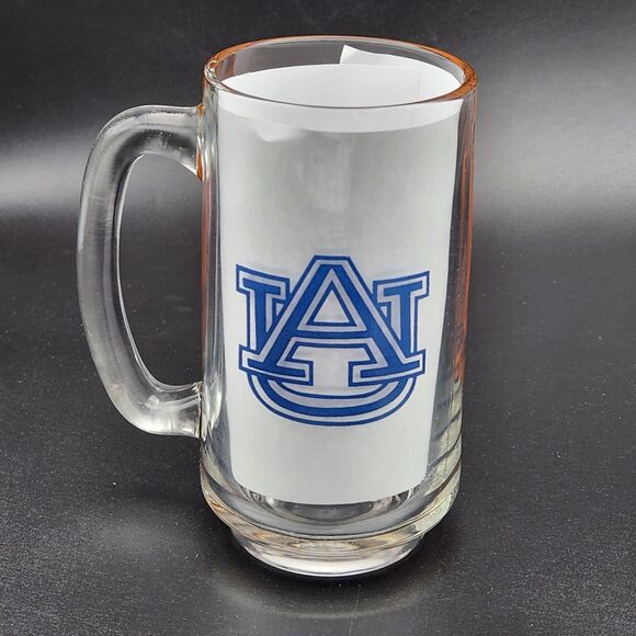 Vintage Auburn Tigers Glass Mug Stein Tankard Beer Logo Mascot Aubie 10 oz - Picture 5 of 7